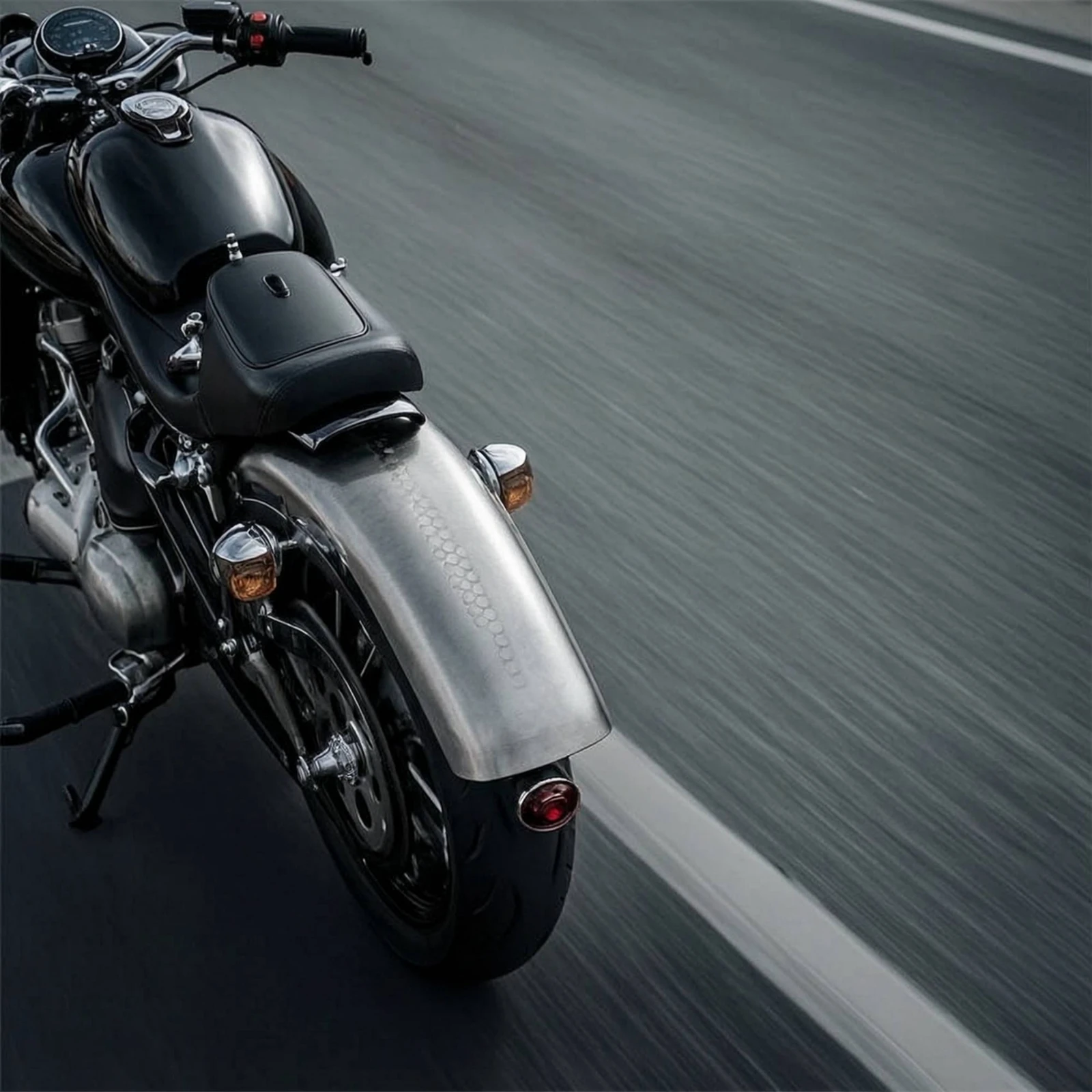 Motorcycle Rear Mudguard Raw Metal Custom Motorcycle Mudguard Sturdy Easy to Install for Riders, Bobber Builds