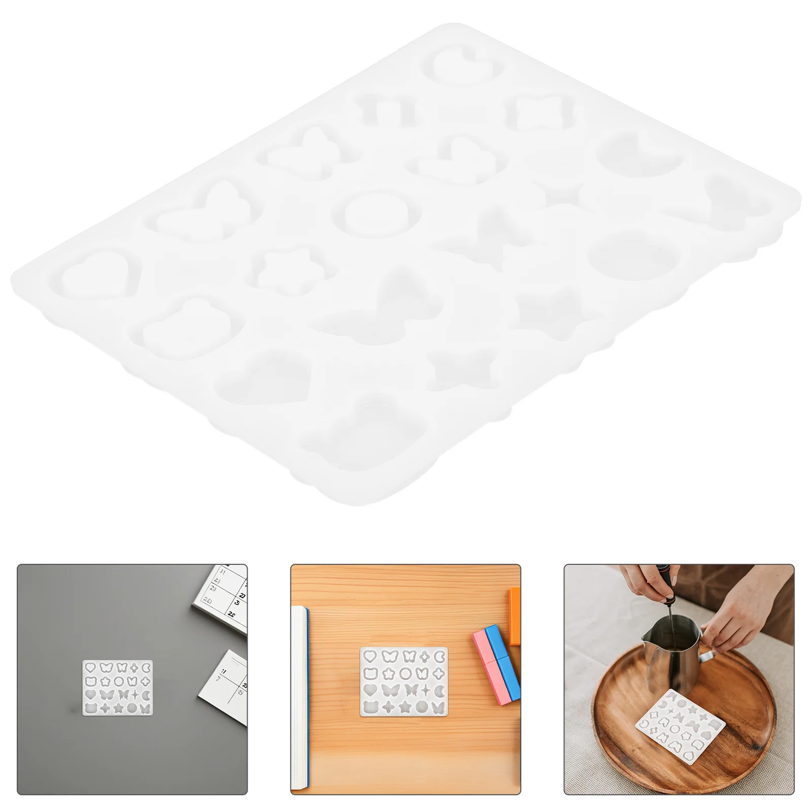 

Silicone Mold Solid Hollow Moon Heart Butterfly Pattern DIY Resin Jewelry Making Keychains Necklaces Charms Crafting Epoxy Molds