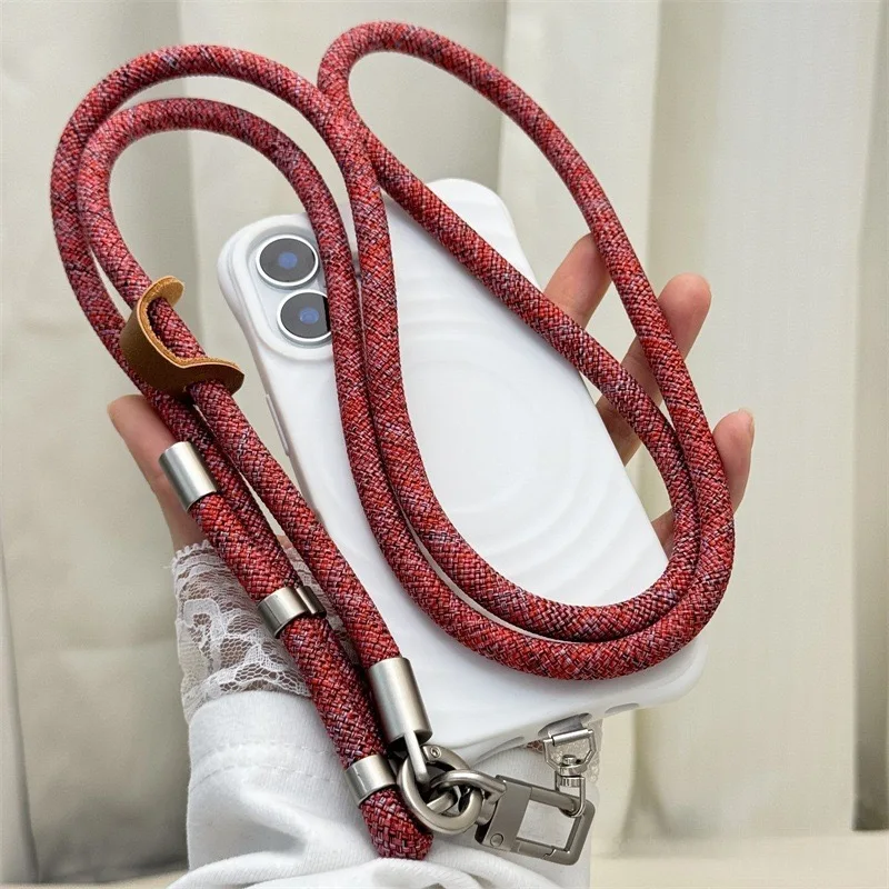 

Adjustable 8mm Mobile Phone Lanyard 120cm Long Crossbody Shoulder Strap Anti-Loss Outdoor Travel Accessory Phone Charm
