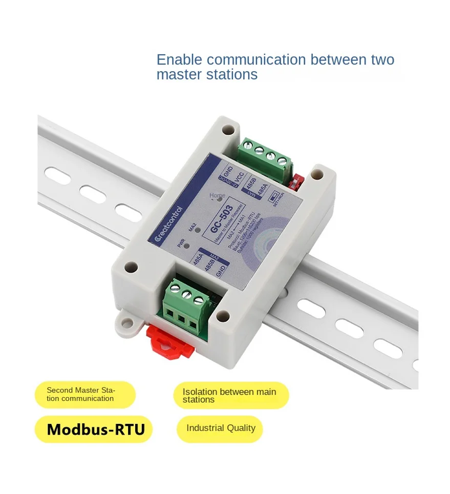 Repetidor de comunicación de 2 estaciones maestras, dispositivo de intercambio de datos, protocolo Modbus, maestro a esclavo, RS485