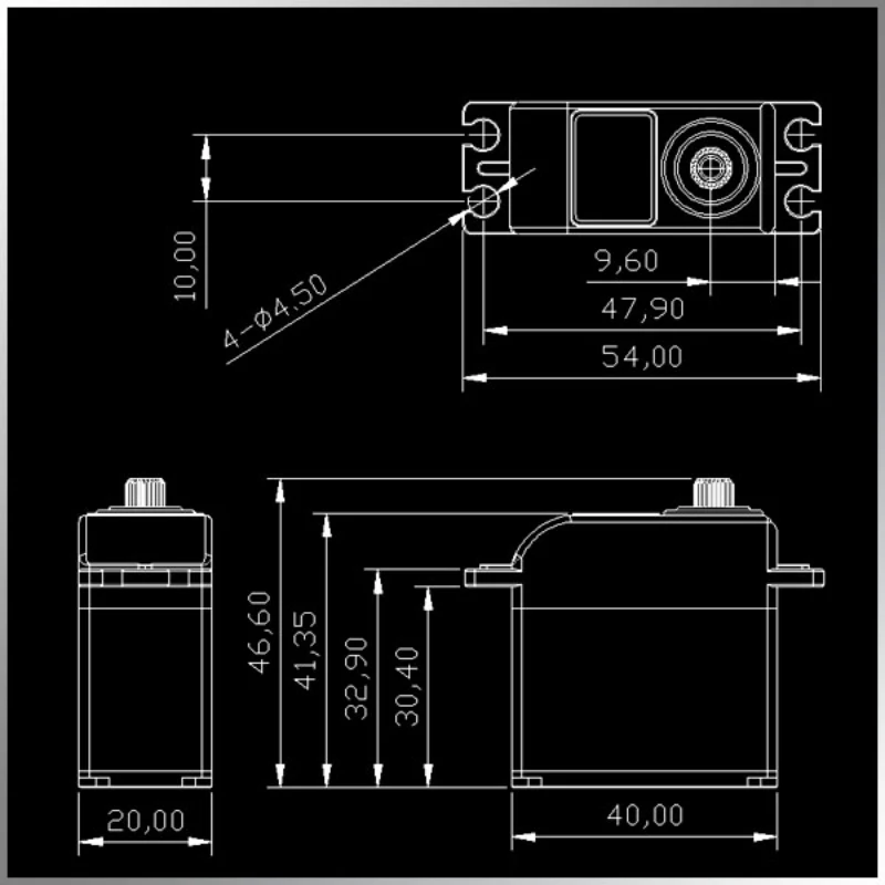 Kingmax-Servo estándar Digital para coche teledirigido, Motor de CC de 20KG, engranajes de Metal de precisión, rendimiento, RGD01S