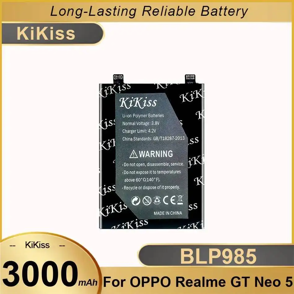 

Долговечный аккумулятор мобильного телефона BLP985 для Oppo Realme GT Neo 5 3000 мАч, надежная замена