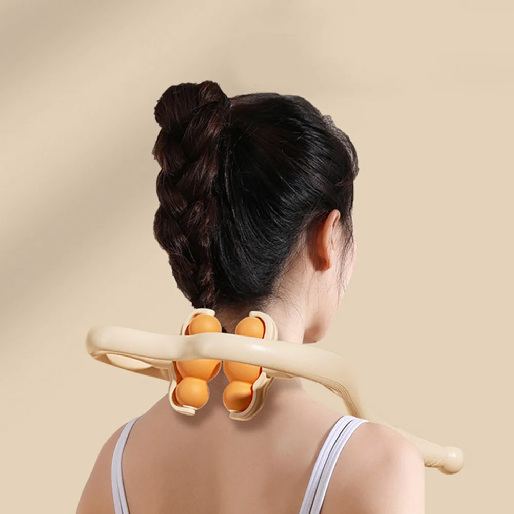 

Portable Neck Massager Roller Pain Relief Cervical Body Shoulder Arm Leg Tool PP TPE Material Lightweight Travel Massage