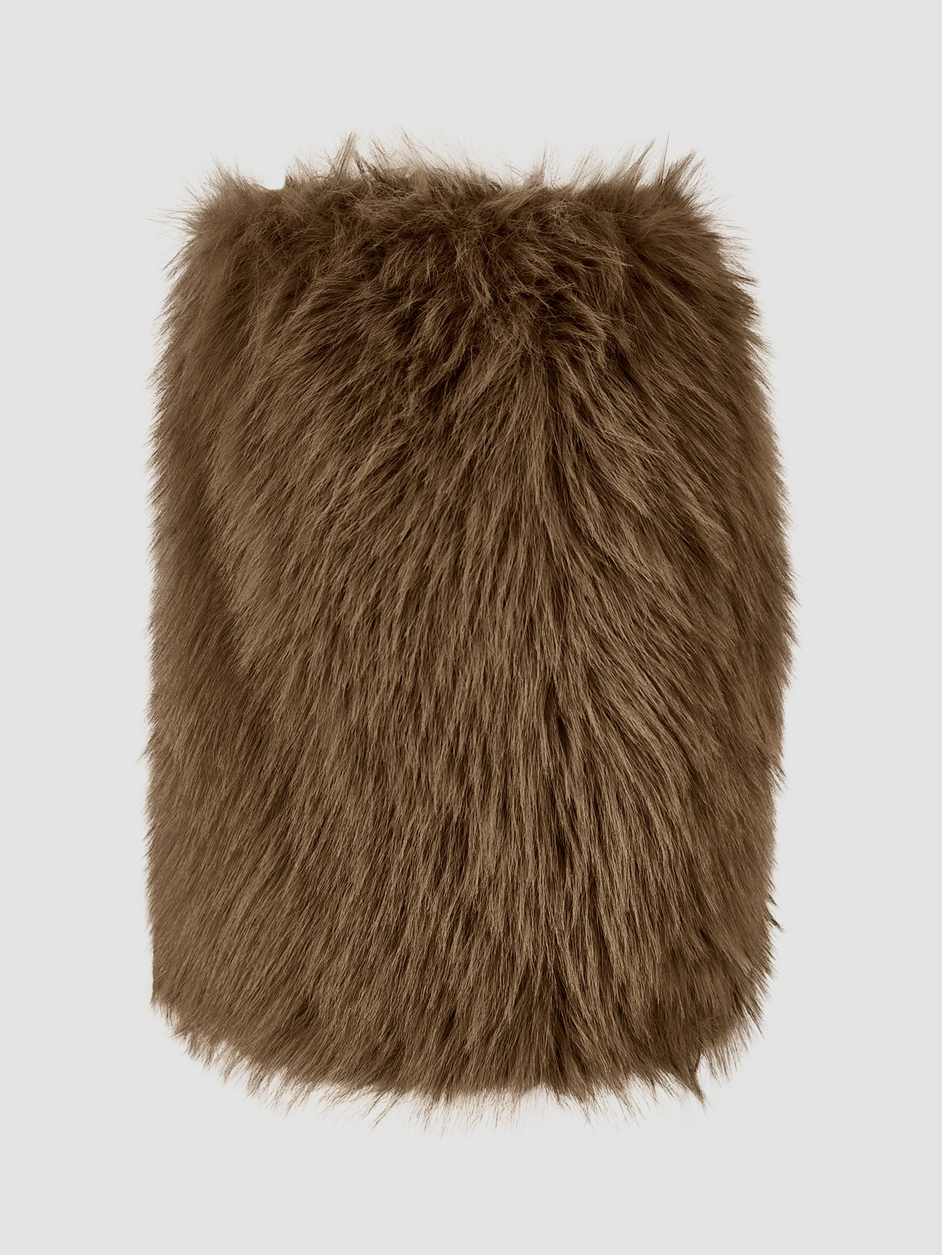Winter-Damen-Minirock aus Kunstfell, hohe Taille, elastischer Bund, warm, flauschig, Plüsch, Party- und Clubkleidung, Streetwear – Detail 5