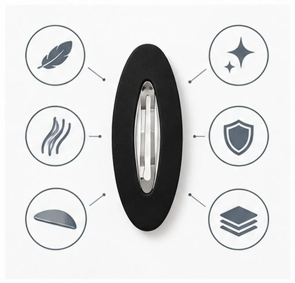 7Pcs Snap Clips Oval Matte Hair Clips Flat Lightweight Hair Styling Accessories for Women Teen Girls Fashionable Colorful
