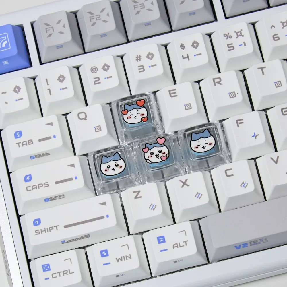 

Chiikawa Artisan Keycaps, Transparent PC Glow Keycaps for Mechanical Keyboard, Custom Anime Keycaps