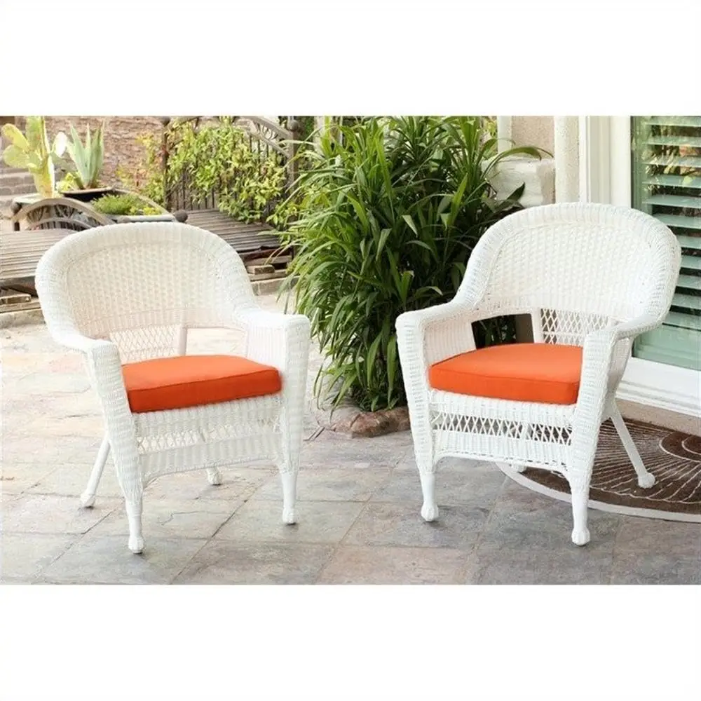 Wicker Lounge Chair Set, Resin & Steel Frame, Thick Cushions, Stackable Weather-Resistant Patio, 36"Hx26"Wx29.5"D, Customized