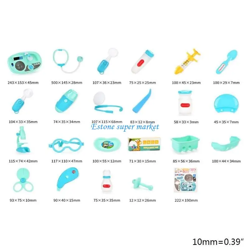 090B Doen alsof-speelset met stethoscoop voor kinderen Dokterrol voor speelkostuums