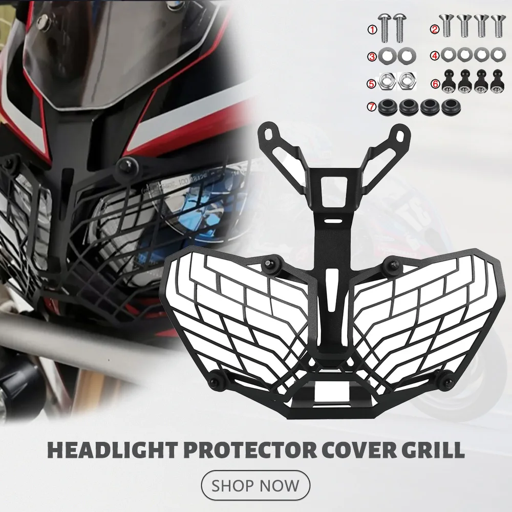 

Headlight Grille Guard Protector Cover For Honda CRF 1000L CRF1000L Africa Twin ADVENTURE ADV Sports 2015-2021 2020 Motorcycle
