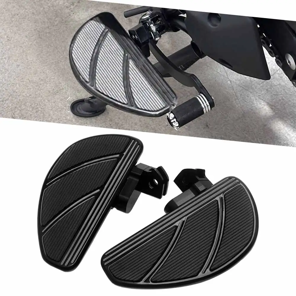 Motorcycle Driver Front Floorboards Footrest Foot Pegs Pedals Black Fits For Kawasaki Eliminator 500 2024-Later Accessories