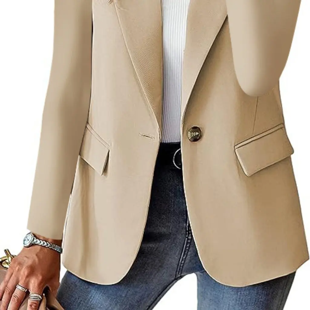 

Women's Autumn Long Sleeve Solid Color Cardigan Small Suit Jacket WISH Explosions Fashion Collection