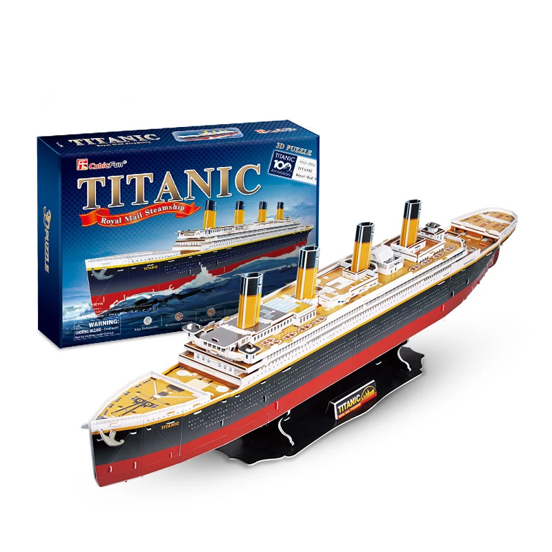 

Titanic Ship Model DIY Assembled Model Ship Toy 3D Puzzle LED Ship Model Kit Home Decor Handmade Gift Children Educational Toys