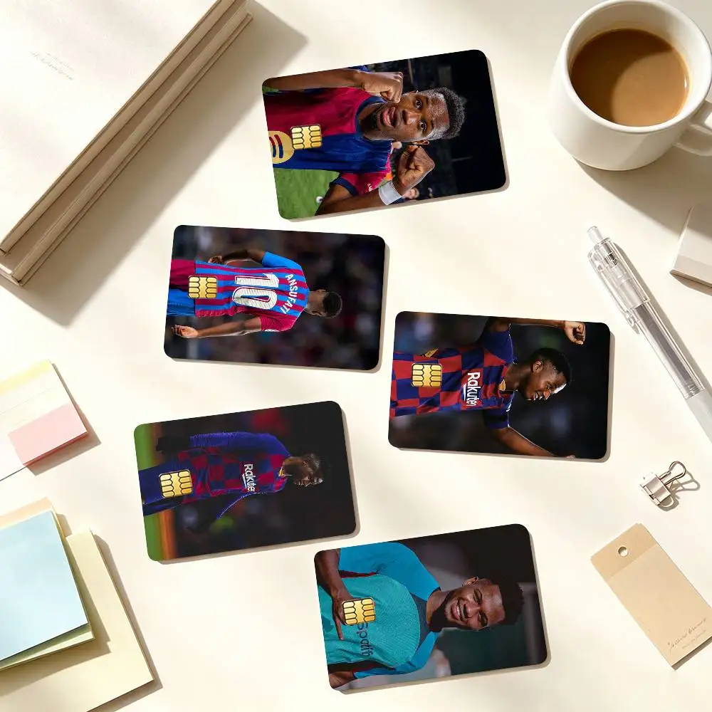 A-Ansu Fati F-Football Athlete Credit Card HD Stickers Game Card Decal Small Chip Waterproof Sticker Gift