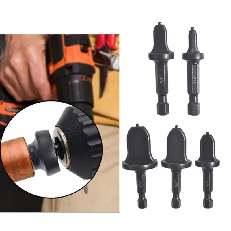 Hex Shank Imperial Tube Expander Air Conditioner Copper Pipe Swaging Electric Drill Bit Flaring Tools 3/4 5/8 1/2 3/8 1/4