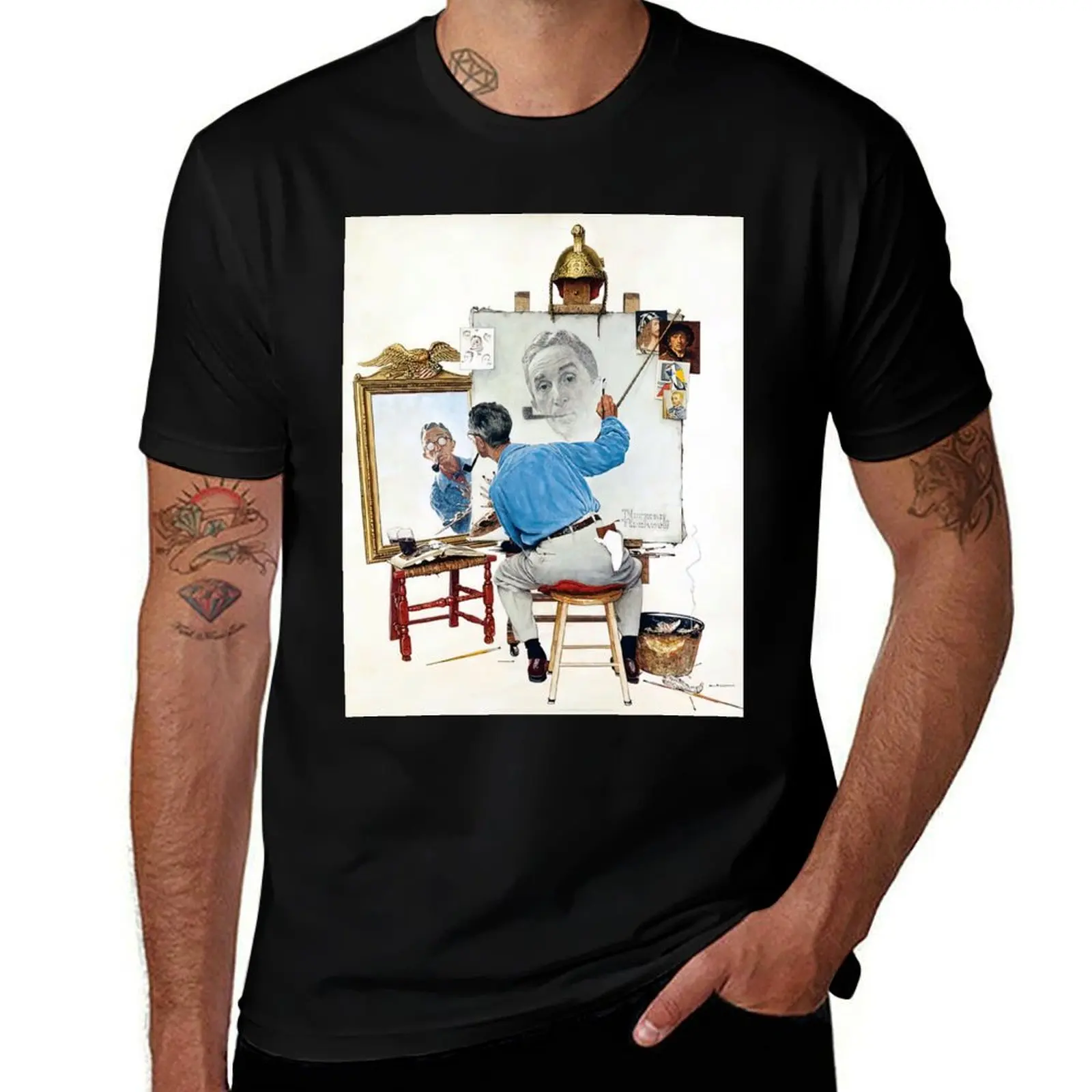 

norman rockwell art style, norman rockwell paintings, norman rockwell artwork T-Shirt Blouse Men's t-shirt