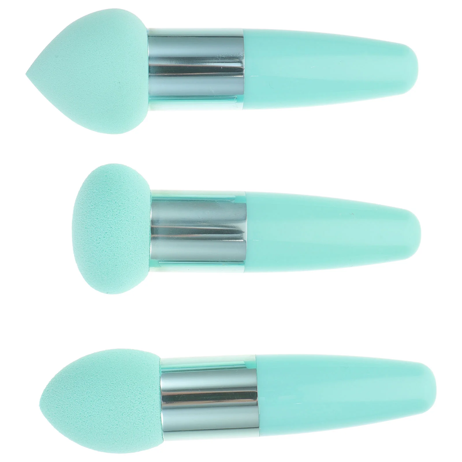 3 Pcs Powder Makeup Little Mushroom Pen Portable Sponges Accessories Supple Applicator Brush Beauty Pens Green Miss