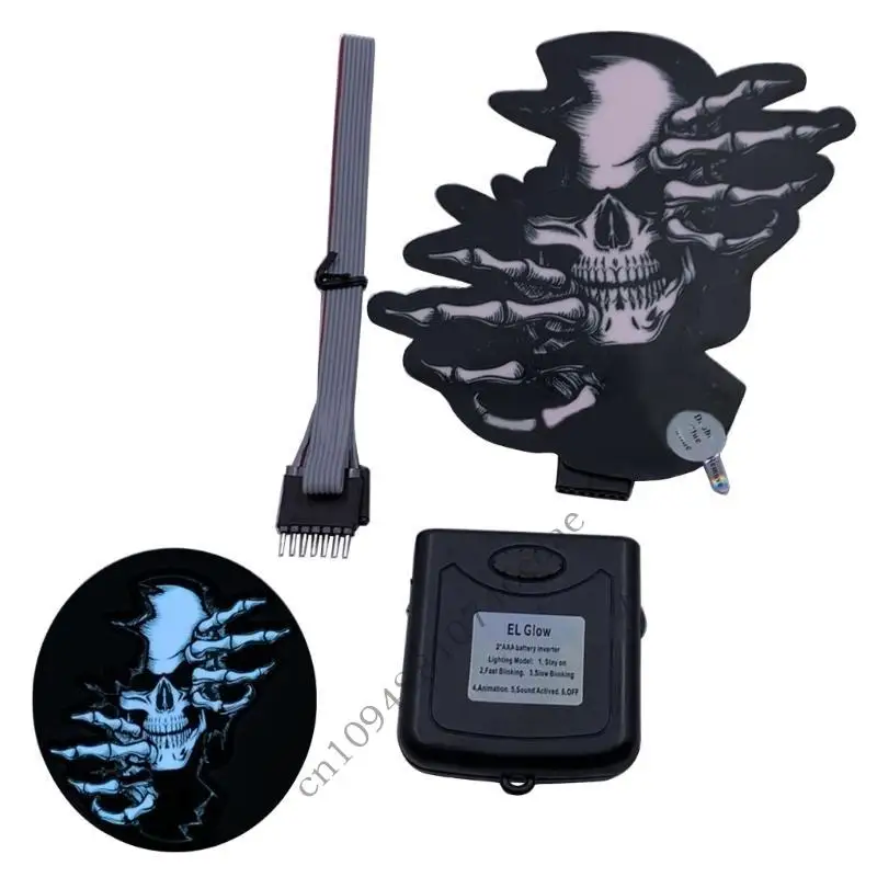 0xxc ملصق تزيين مضيئة الزجاج الأمامي LED كهربائي مطلوب للرعاية لا يوجد قبلة نافذة نافذة ملصق السيارات شارات السلامة #1