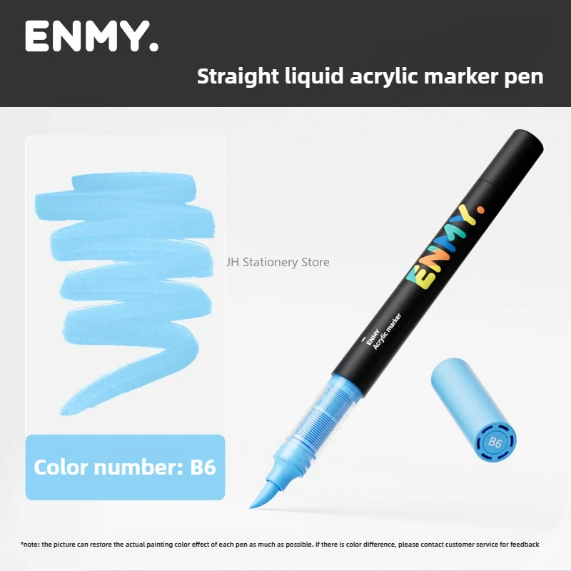 

1 шт., ENMY, 60 цветов, прямые акриловые маркеры с мягким наконечником, смешиваемые, непрозрачные художественные маркеры на водной основе, школьные принадлежности