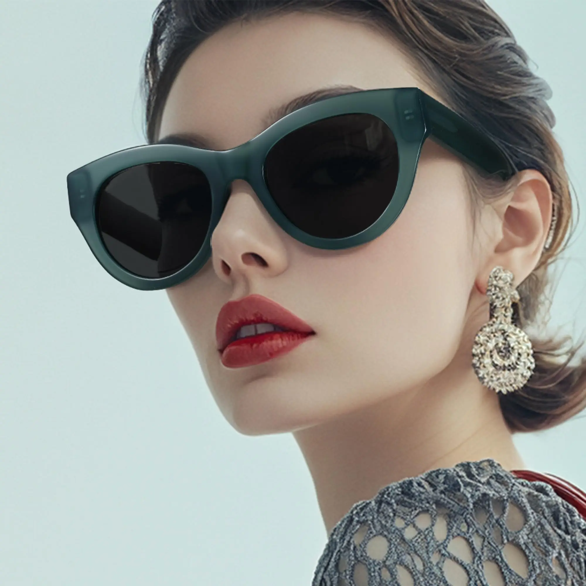 ZENOTTIC Fashion Cat Eye Sunglasses for Women Retro Style Acetate Frame UV Protection for Outdoor Activities
