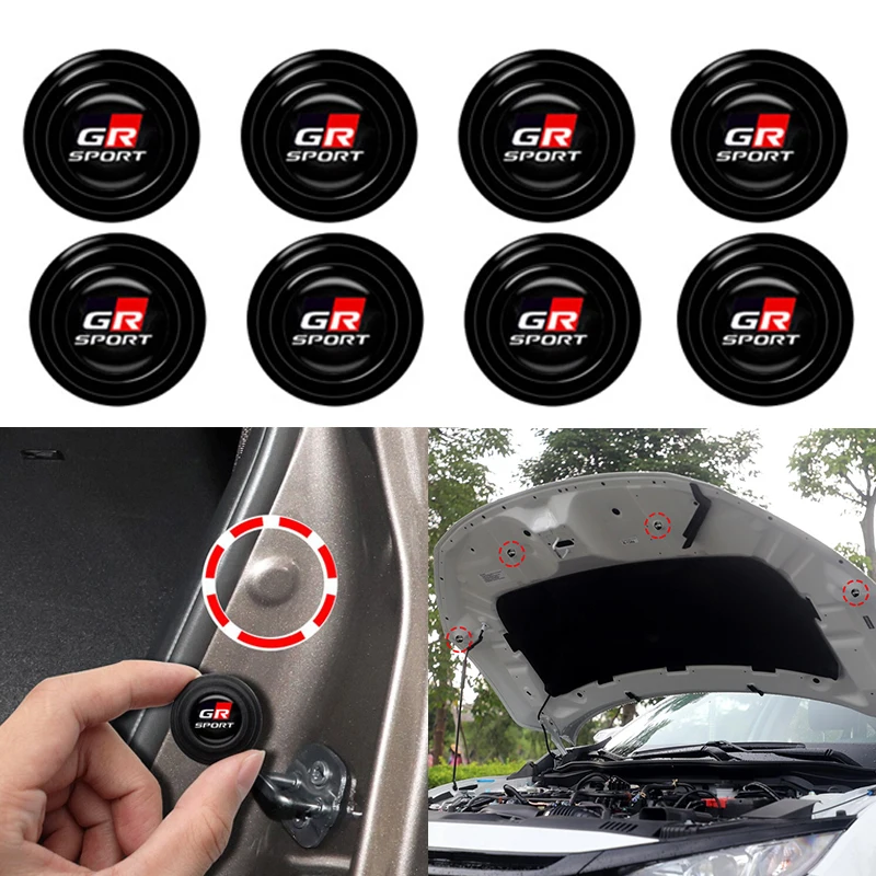 Car Door Shock Stickers Hood Trunk Anti-collision Silicone Adhesive Pads For Toyota Chr Corolla Aygo Yaris Avensis T25 T27 Rav4