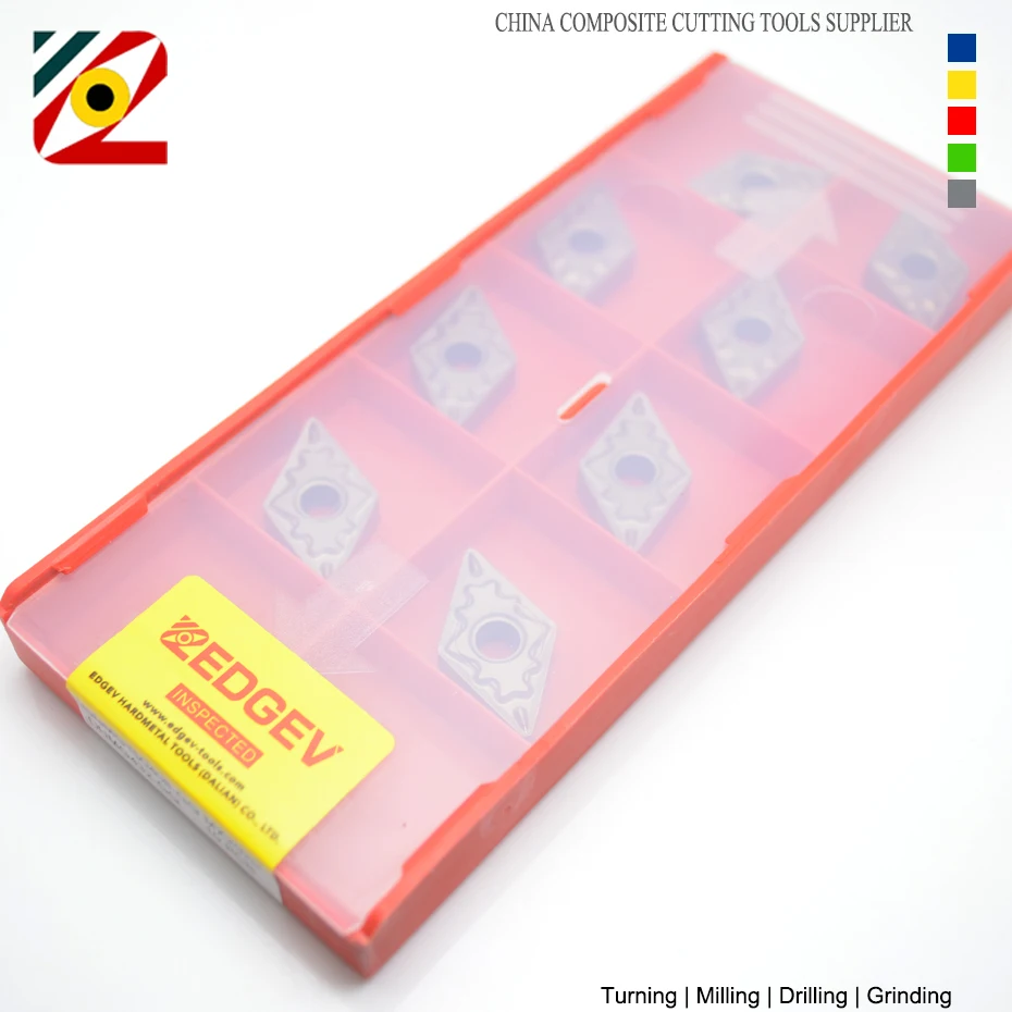 EDGEV Cermet แทรก DNMG150404 DNMG150408 CNC เครื่องกลึงโลหะภายนอกเครื่องมือตัดเหล็กเครื่องมือ HQ TN60