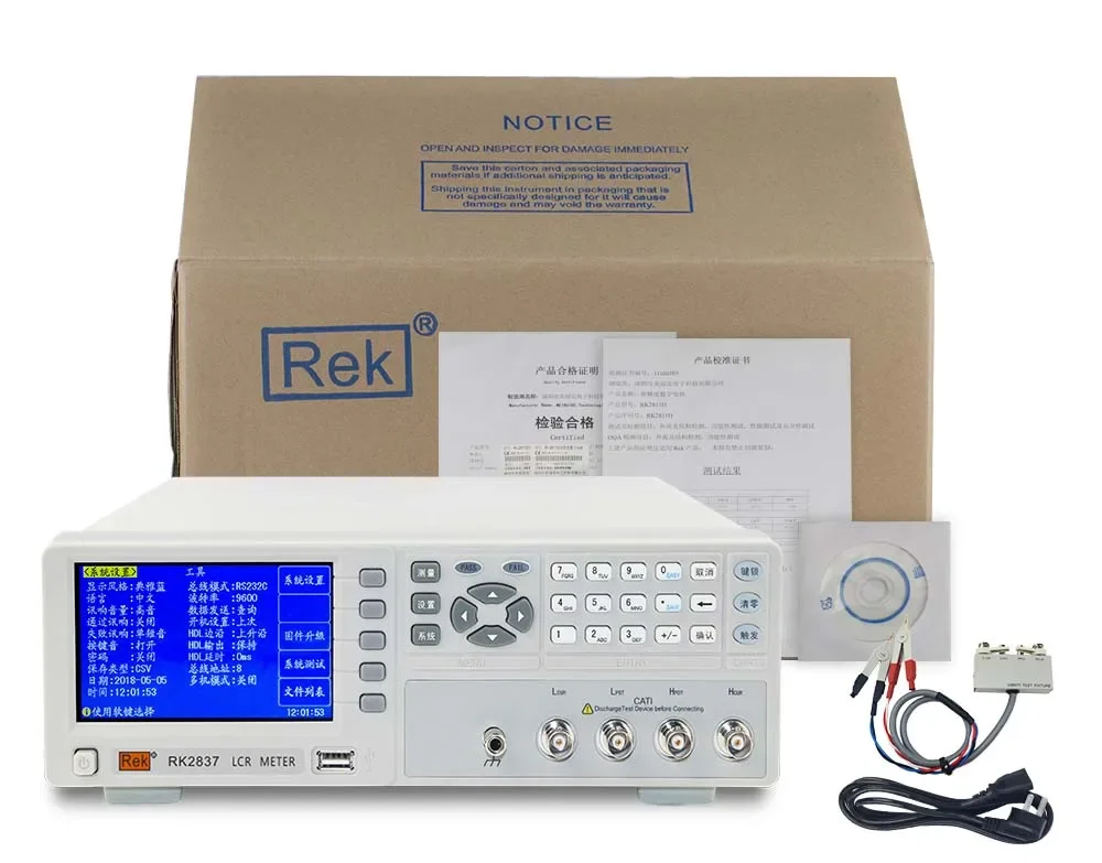 RK2837A Digital Bridge 200kHz LCR Meter  Resolution 10mHz Test Level 10mV-2.0V