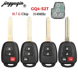 jingyuqin GQ4-52T dla Toyota Rav4 2013-2018 zdalny inteligentny kluczyk samochodowy 314Mhz H Chip/G Chip TOY43 wymiana pilota z ostrzem