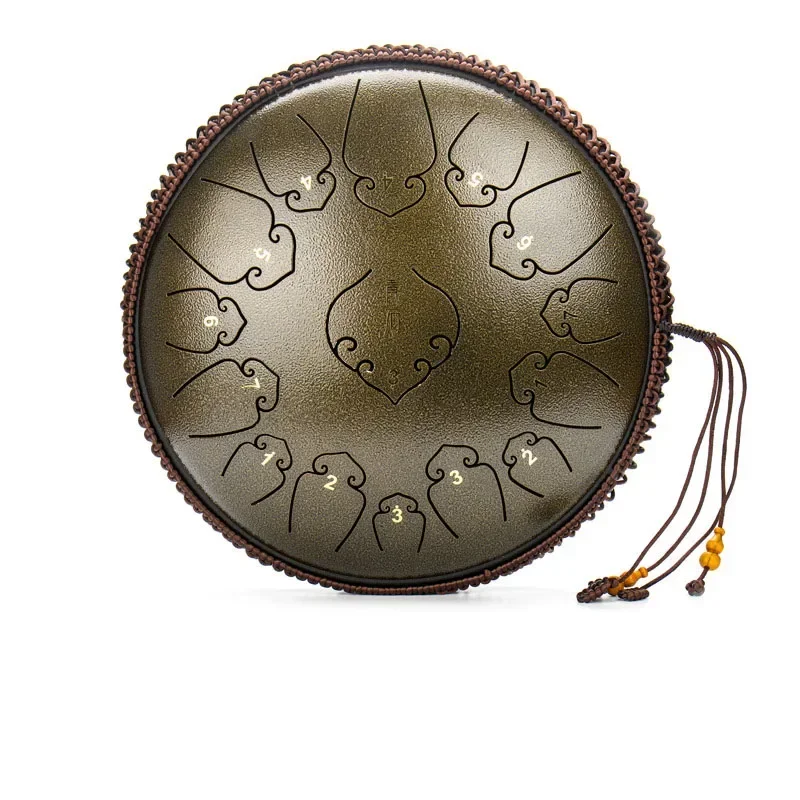 Wholesale 2022 New style 14 inch 15 tone steel tongue drum professional Ethereal drum with 8 freebies