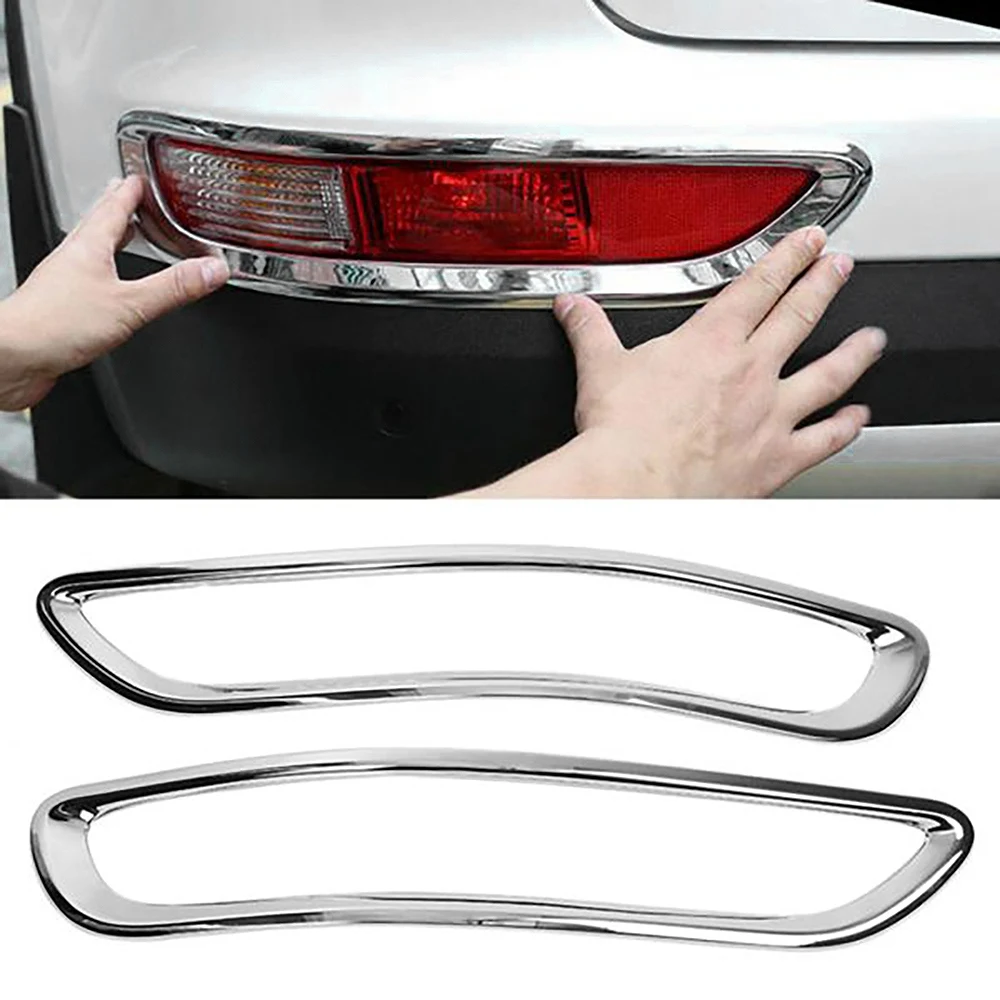 

N31R_for Kia Sportage KX5 QL 2015 2016 2017 2018 ABS Chrome Rear Reflector Fog Light Lamp Cover Trim Bezel Frame Car Styling