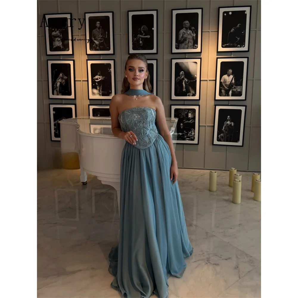 

Avery Customized A-line Flower Tube Top Sleeveless Luxury Elegant Party Dresses for Wedding Woman Women's Prom Dress 2026 Gala