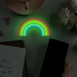 3Pcs/Set Luminous Mini Rainbow Wall Stickers Living Room Decor Decals Bedroom Glow In The Dark Wallpaper For Home DIY Decoration