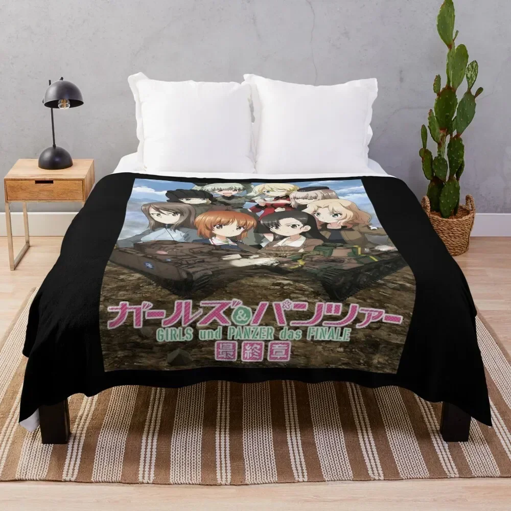 Women Men Girls Und Panzer The Finale Retro Vintage Throw Blanket Bed Decorative Beds For Decorative Sofa Blankets