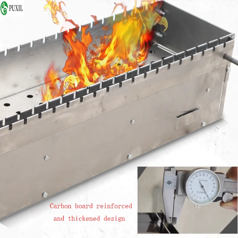 

Гриль для барбекю из нержавеющей стали, ручной вращающийся гриль для барбекю, угольный гриль для барбекю, посуда для барбекю