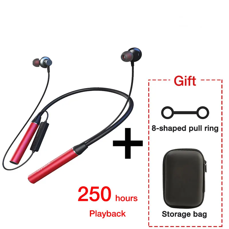 EARDECO 180-Stunden-Ausdauer Bluetooth-Kopfhörer Bass Drahtlose Kopfhörer mit Mikrofon Stereo-Kopfhörer mit Nackenbügel Sport-Headset TF-Karte 3