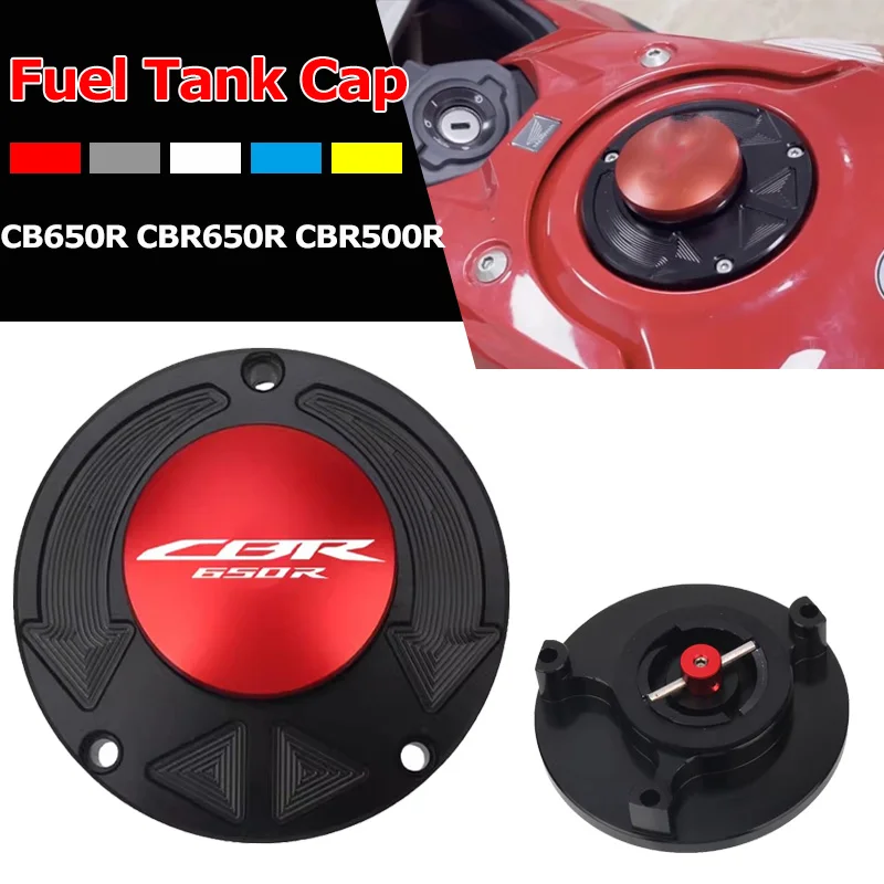 

Motorcycle Accessories CNC Fuel Tank Cap Gas Oil Tank Cover Petrol Cover For CB650R CBR650R CBR500R