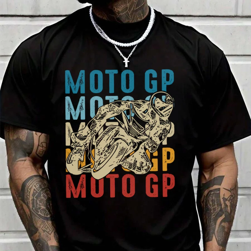 

Футболка Moto Motorcycle Gp Racing Motorcycles Biker, мужская и женская модная повседневная футболка высокого качества с круглым вырезом, 2026