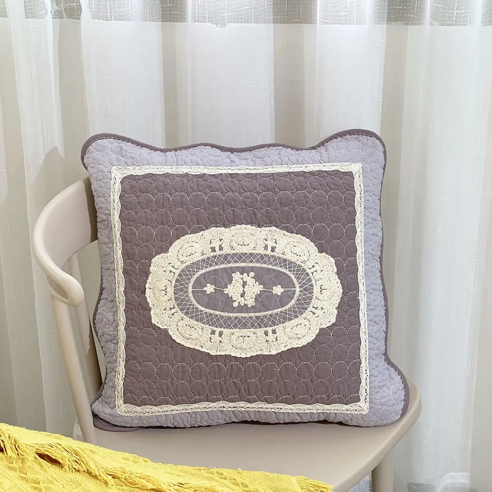 Print Pillow Case Vintage Square Design Sofa Bedroom Comfortable Home Textile 45*45cm Ulzzang Sweet Popular Daily Decorative Ins