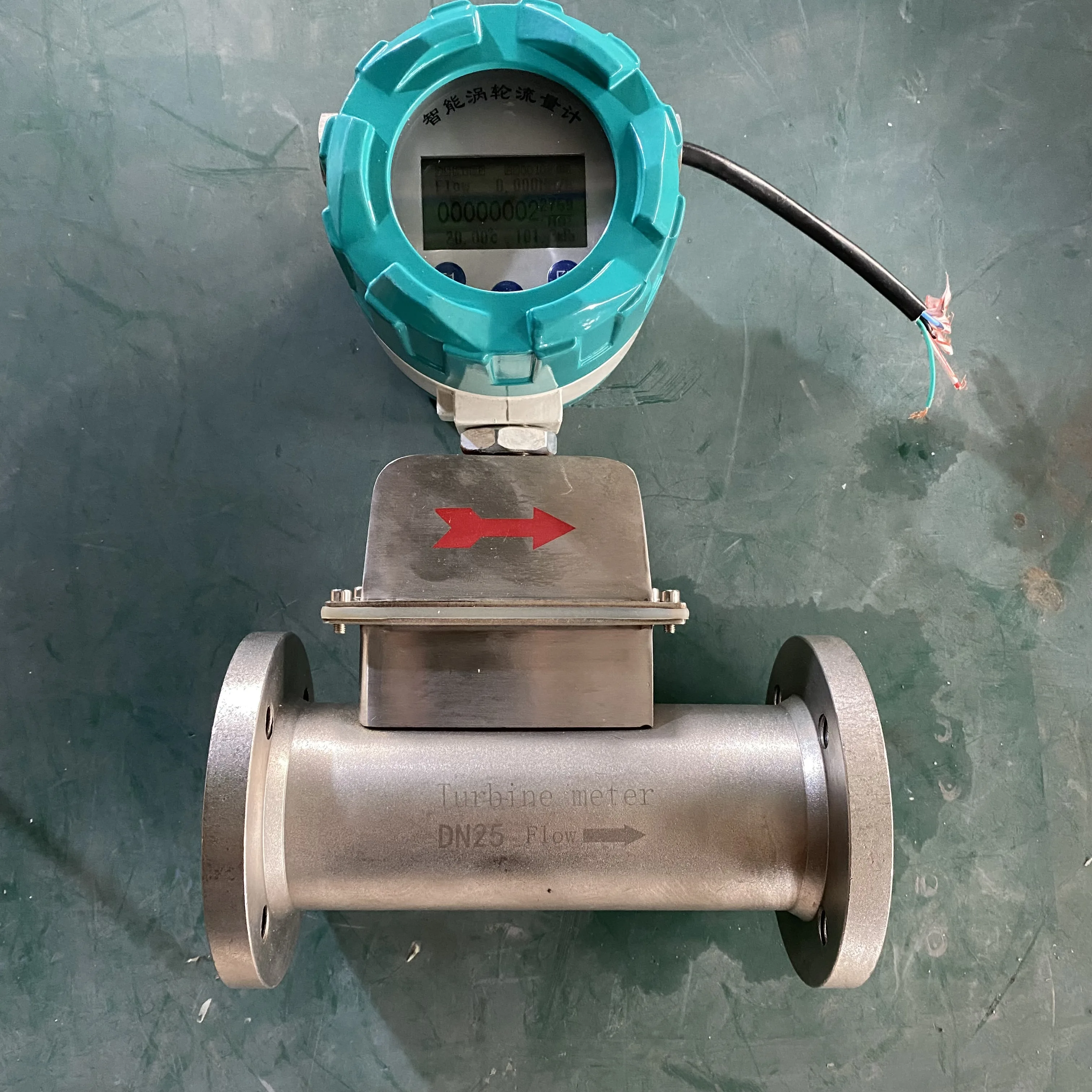 Digital Thread Connection 6.3Mpa Lcd Display Flowmeter DN4~DN40mm Gas Steam Turbine Flow Meter with RS485 Communication Output