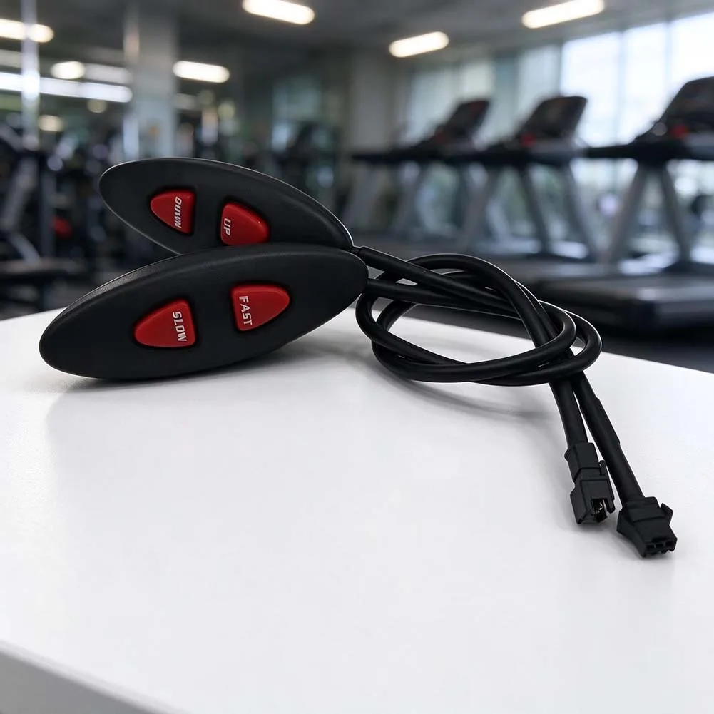 For SOLE Treadmill N110007A Handrail Button Pair Left Right with Red and Wired Board Connectors for Speed Incline Control