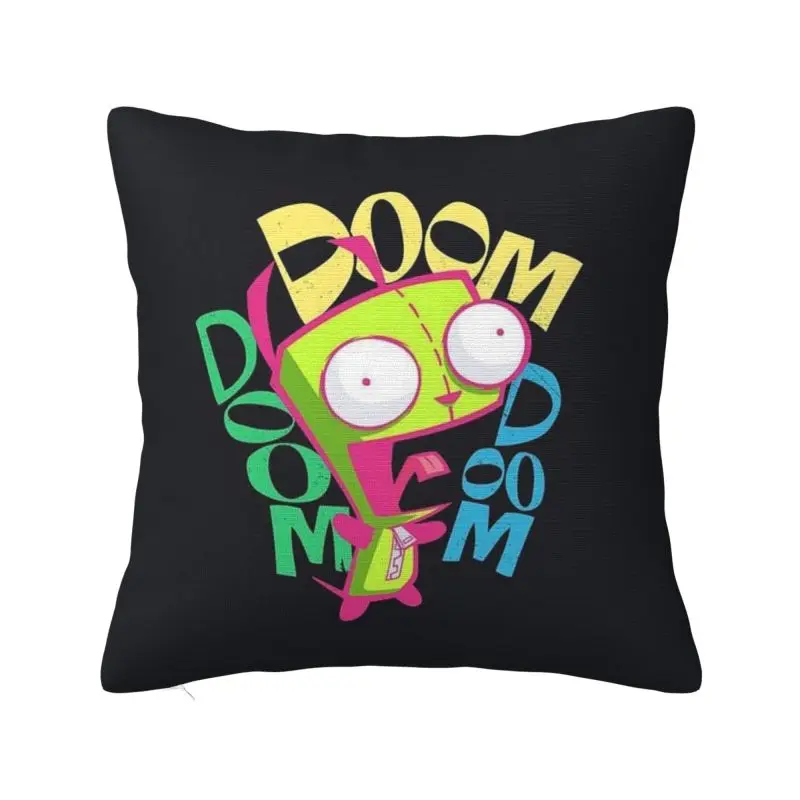 Custom I-Invader Z-Zim Cartoon Cushion Cover 3D Print Square Floor Pillow Case for Living Room Pillowcase Home Decoration