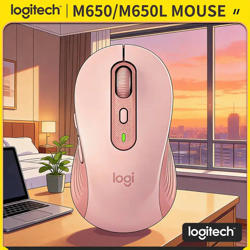 

Logitech M650/M650L Signature Mouse - Wireless, Recycled Plastic Body, 400-4000 DPI, SilentTouch Clicks for Quiet Use
