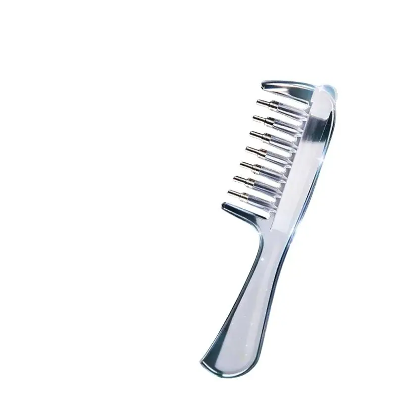 Unisex Transparent Rolling Teeth Essential Oil Massage Comb Built-in Tank for Anti-hair Loss Scalp Care
