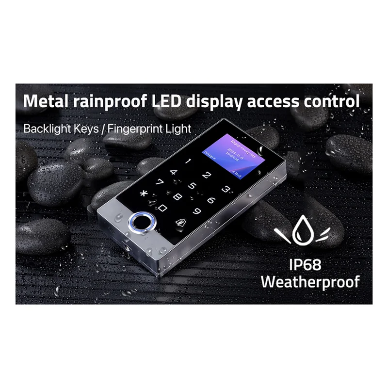 【Hot Cake】Full Metal Wifi TUYA Access Control System With LED Screen Voice Fingerprint Password Stand-Alone Door Access Keypad