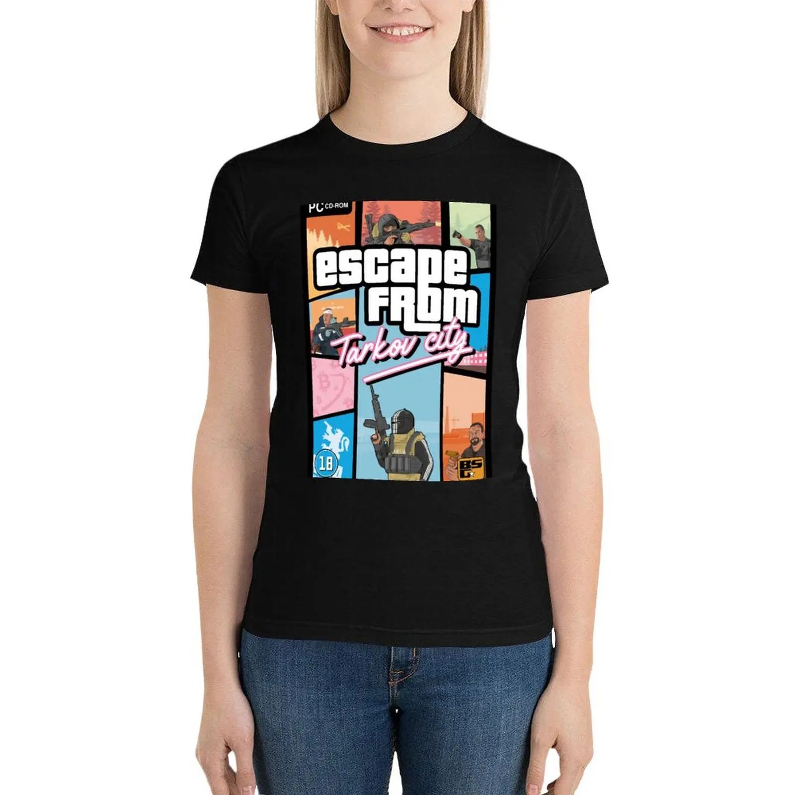 Escape from Tarkov - GTA Vice City Style T-Shirt cute clothes graphics new edition t shirts for Women