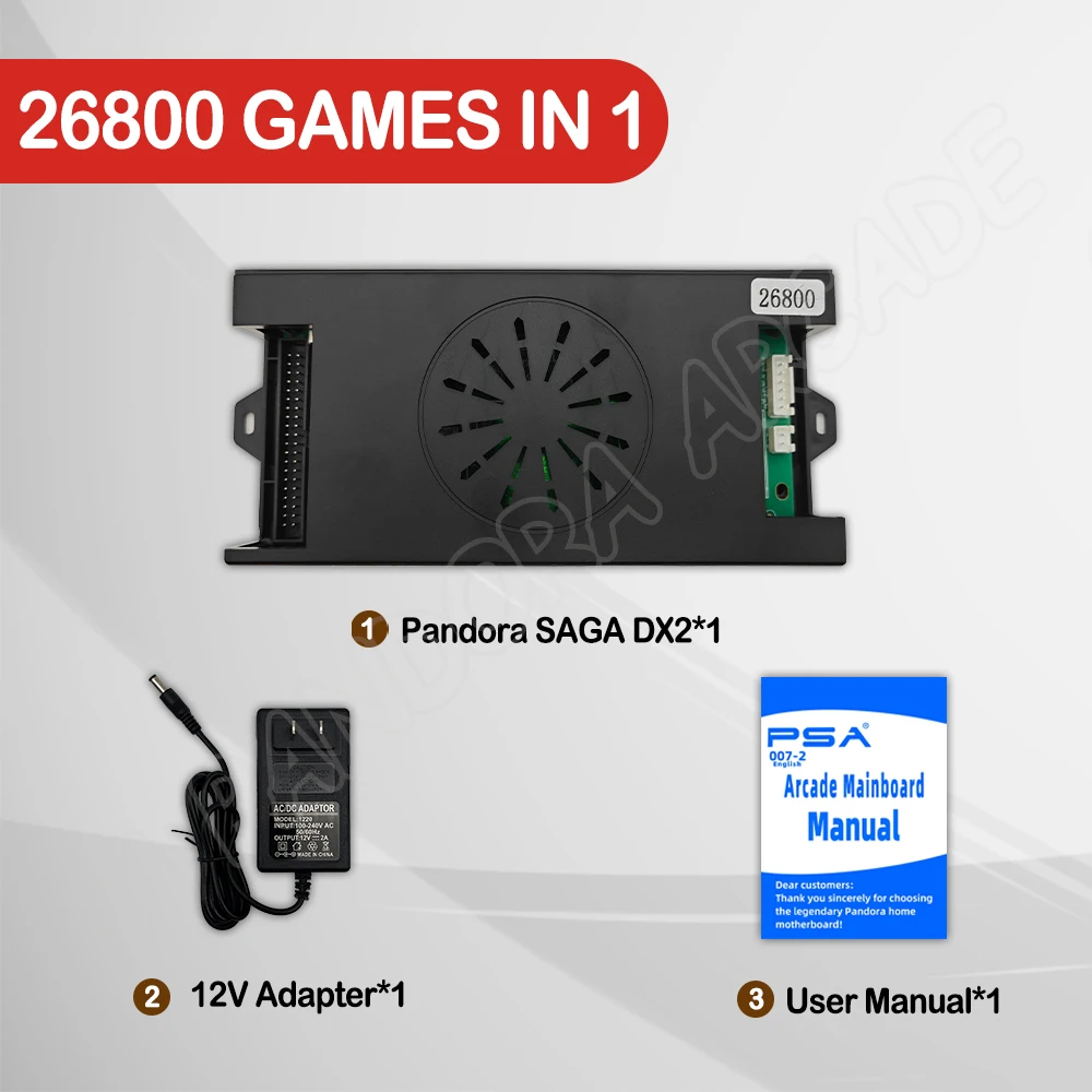 NONE 26800 in 1 neuesten Pandora Saga DX DX2 Arcade-Box Spiele konsole PCB Board 40p 5pin Joystick Motherboard Unterstützung VGA HDMI-Ausgang 6