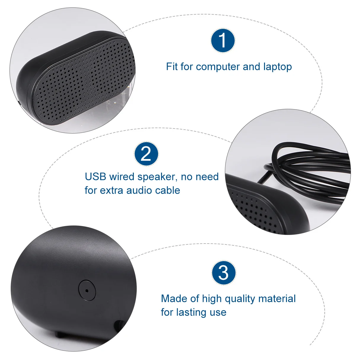 

Portable USB Computer Speaker Mini Soundbar Wired Small Loudspeaker for Pc Laptop Portable Speakers Computer Speakers