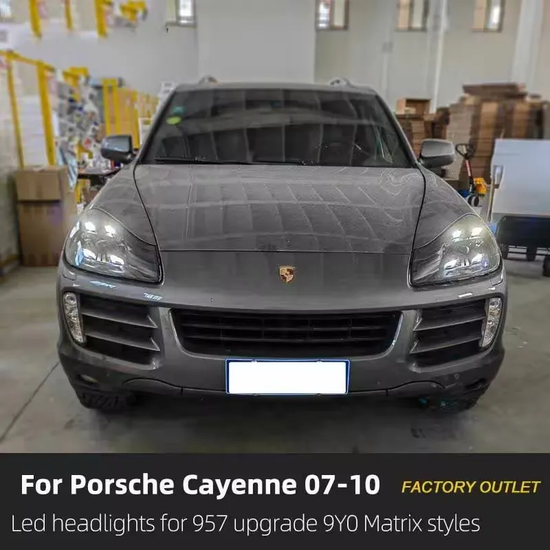 2022 Matrix Style LED Headlights For Porsche Cayenne 957 Led Headlight Upgrade Led Head Lamp Light 2007 2008 2009 2010