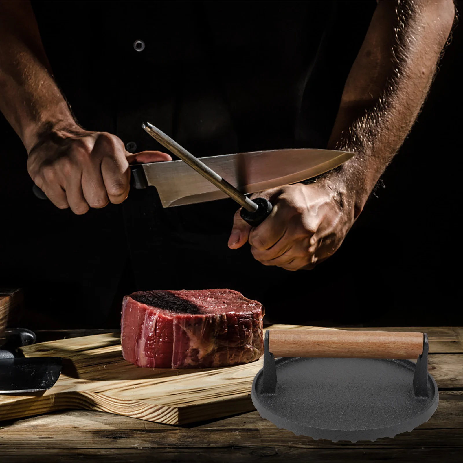 

Meat Press Meat Press Burger Patty Maker for Shaping Cutlets Steak Tenderizer Tool Easy Clean Durable Kitchen Use
