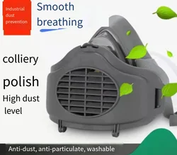 Dust 3200 Half Face Mask Particles Filter Cotton Socket Protective Face Mask Anti- Paint Dust Mask Particulate Respirator