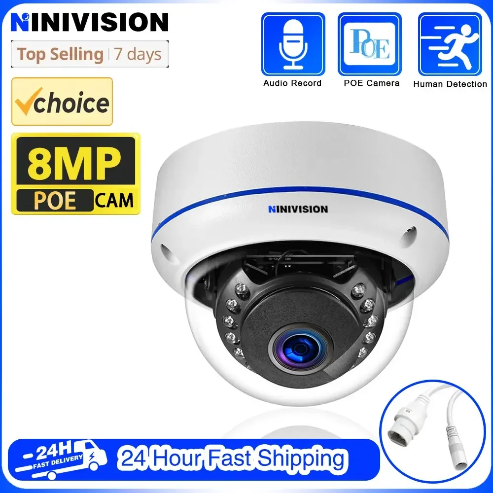 

8MP 4K 5MP Explosion-proof POE IP Camera Audio H.265 Dome Home Indoor Outdoor Surveillance Security Camera CCTV Video for NVR